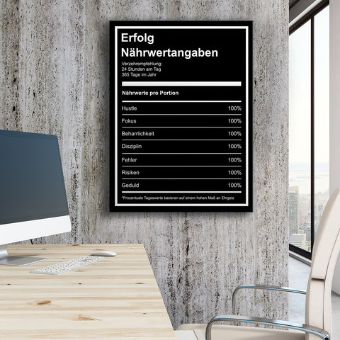 Erfolg Nährwertangaben - GENERATION SUCCESS